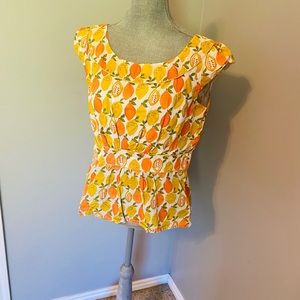 Lemons and oranges summer top